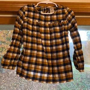 Carter’s Girl’s 4T Fall Plaid Long Sleeve Flannel Shirt